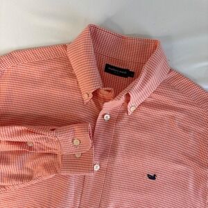 Southern Marsh Mens Button Down Shirt Houndstooth Orange Medium VSGE05-1112